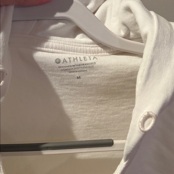 Athleta Sundown Alliance Hoodie Women’s White Pullover Size M - Picture 2 of 7